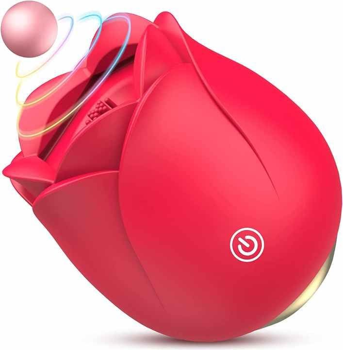 Nipple clitoris suction tongue vibrator rose sex toy flower vibrator vibrator for women