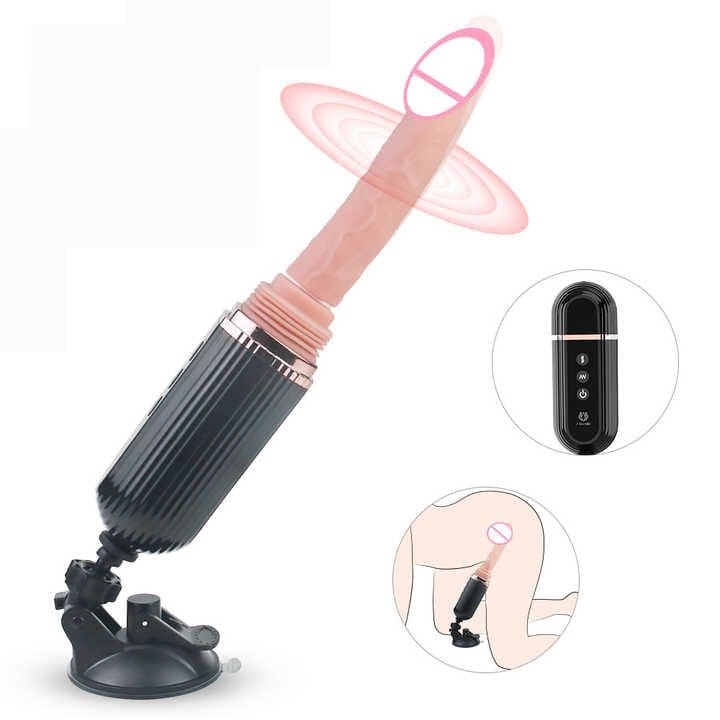 Female automatic sex machine device push dildo male and female love machine